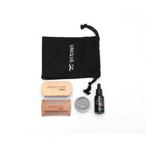 hommes avec brosse peigne baume à l'huile ciseaux de barbier ensemble de soins de <span class=keywords><strong>la</strong></span> barbe - Product Image 2