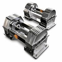 Ensemble d'haltères réglables 40 kg 90 lb entièrement en métal, réglage rapide en une seconde, réglage du poids à une main, résistant aux chutes, pour la salle de sport à domicile
