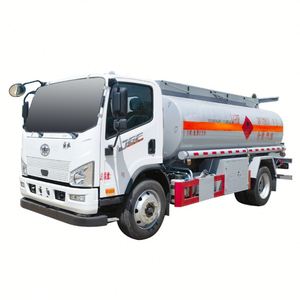 รถบรรทุกน้ำมัน FAW 4x2 ขนาดเล็กใหม่ 5 ลูกบาศก์เมตร ตัวถังอลูมิเนียมอัลลอยด์ สำหรับบรรทุกน้ำมันดีเซลและเบนซิน - Product Image 5