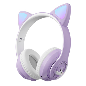 Cuffie da gioco con adorabili orecchie da gatto, display LED, suono nitido, batteria a lunga durata, ideali per musica in festa e intrattenimento. - Product Image 4