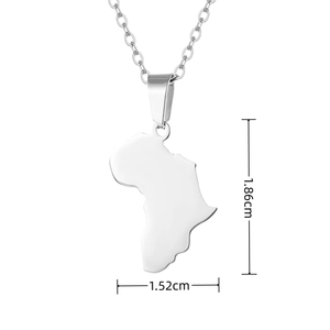 Của Phụ Nữ Thép Không Gỉ Vàng-Mạ Bản Đồ Mặt Dây Chuyền Cho Bạn Bè Và Người Thân Giáng Sinh Quà Tặng Sinh Nhật - Product Image 2