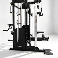 Machine Smith tout-en-un, appareil de musculation multifonctionnel avec croisement de câbles et double pile de poids pour la maison et l'usage commercial