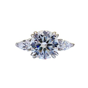 แหวนเพชรโมอิส3สีสุดฮิตพร้อมแหวนชุบทอง10K 14K 18K - Product Image 1