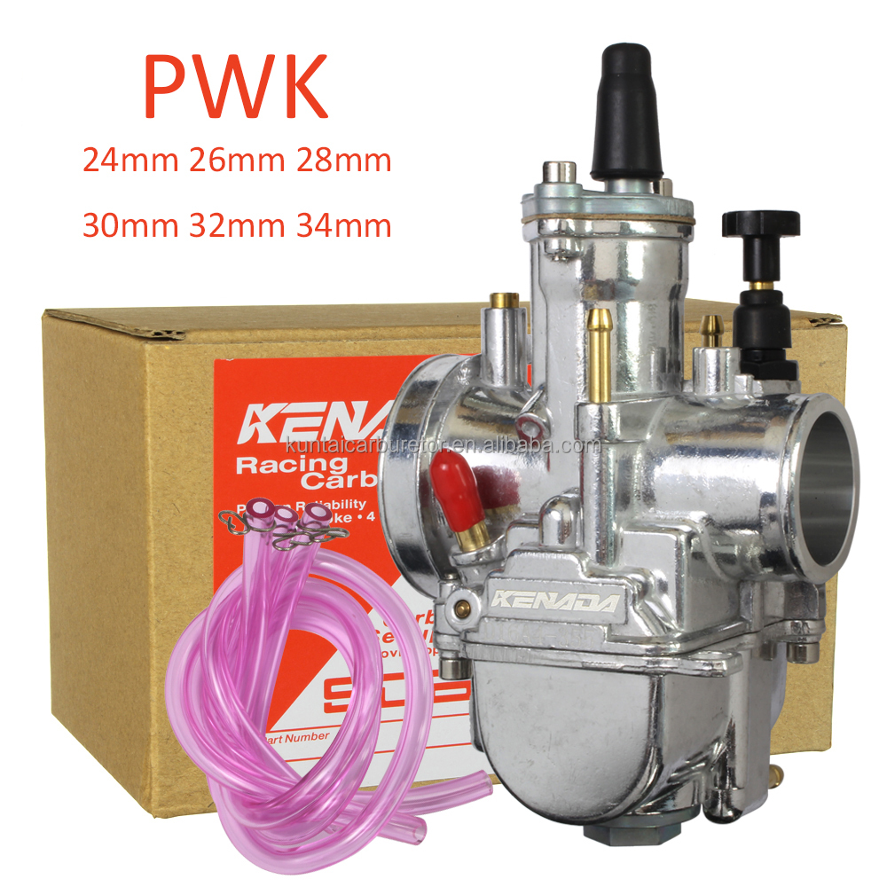 (В наличии) Универсальный хромированный карбюратор PWK 2T 4T 24 26 28 30 32 34 мм с струей питания для гоночного мотоцикла Keihin Koso Oko