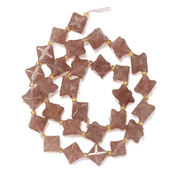 Perles en vrac de pierre naturelle, cristal coloré, 9 mm, trous diagonaux, étoile octogonale hexagramme Merkaba, pour la fabrication de bijoux