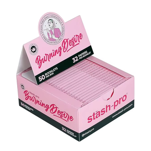 Stas Pro Premium Lighters Pink King Size Slim Ultra-thin Paper Classic Cone Shape 32 Leaves/Booklet Grinder Use - Product Image 1