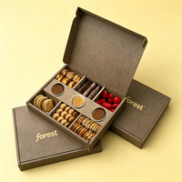Boîte d'expédition en carton ondulé personnalisée Forest Packing pour le commerce électronique, boîtes à desserts en papier kraft avec logo personnalisé, croissants