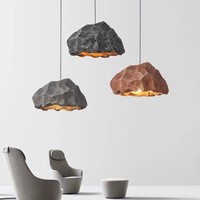 Lustre en pierre personnalisé, style scandinave moderne et simple, pour chambre à coucher, salle à manger, bar