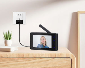 กล้องวงจรปิดอัจฉริยะพร้อมหน้าจอ LCD สำหรับประตูบ้าน ระบบไร้สาย มองเห็นในเวลากลางคืน เสียงสองทาง แบตเตอรี่ในตัว - Product Image 2