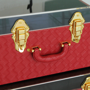 Da màu đỏ Thân cây bằng gỗ bộ 3 thân cây lưu trữ với nắp Acrylic - Product Image 4