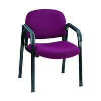 Chaise de salle d'attente empilable noire personnalisée en tissu moderne en métal Chaises de salle de conférence empilables pour les visiteurs Chaise empilable nordique