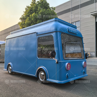 Camion de restauration rapide mobile en fibre de verre pour la vente de burgers, pizzas, snacks, kebabs, café, glaces et frites