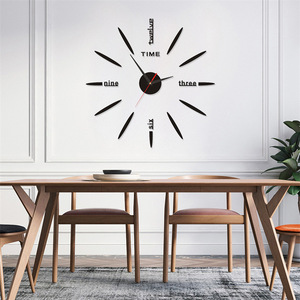 Autocollant mural 3D acrylique miroir horloge, bricolage créatif moderne décoration de la maison <span class=keywords><strong>papier</strong></span> <span class=keywords><strong>peint</strong></span> salon décalcomanies décoratives - Product Image 2