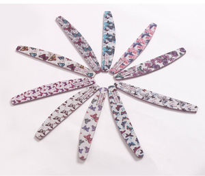 Lima de uñas de doble cara con estampado de mariposa, tipo media luna, gran venta, grano 100/180, ideal para salón, tienda o uso personal. - Product Image 6