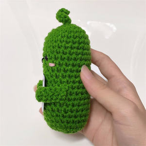 कस्टम टेक्स्ट भावनात्मक समर्थन पिकल क्रोकेट खिलौना हस्तनिर्मित क्रिसमस उपहार क्रोकेट कुकड़ी सकारात्मक पुष्टि के साथ - Product Image 4