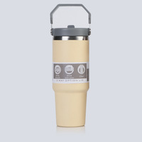 Mug isotherme classique en acier inoxydable de 30 oz avec logo personnalisé, idéal pour les boissons froides, cadeau d'affaires, gobelet de voiture
