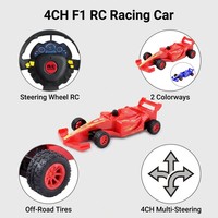 Mini voiture de course RC style Formule 1, 4 canaux, 27 MHz, télécommandée, emballage en boîte, rouge et bleu mélangés, vente en gros pour cadeau d'enfant