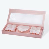 Boîte cadeau de luxe rose pour la fête des mères, vide, fleurs, MAMA, Merci maman, gaufrage, lamination brillante, fabriquée avec des matériaux recyclés, boîtes rigides