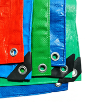 Bâche en PE sur mesure, disponible en bleu, vert, orange, argent