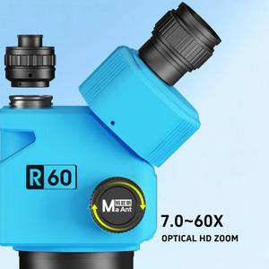 Maant R60ตาท้องฟ้ากล้องจุลทรรศน์สามตาพร้อม7-60X ซูม0.7X 6.0X เลนส์วัตถุประสงค์สำหรับการตรวจสอบในอุตสาหกรรม pcd/sm/<span class=keywords><strong>bga</strong></span> - Product Image 6