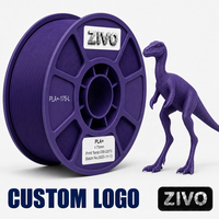Filamen Printer 3D ZIVO PLA 1.75mm Warna Kustom 1KG Grosir Pabrik OEM Presisi Tinggi Tanpa Macet