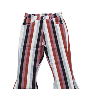 NO Tariffs Contact Us P0152 RTS <strong>Women</strong> Clothing 2025 Fashion Bell Bottoms Denim <strong>Jeans</strong> Dark <strong>Red</strong> Stripe Pants High Quality Clothes - Product Image 4