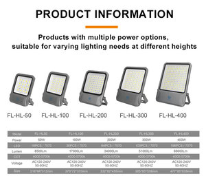 180. Rotation Angle Grid-powered <b>Flood</b> <b>Light</b> 50W 100W 200W 300W 400W LED <b>Flood</b> <b>Light</b> Outdoor Waterproof LED <b>Flood</b> <b>Light</b> - Product Image 2