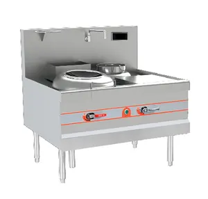Ticari mutfak ekipmanları restoran elektromanyetik 1-Wok 1-arka Pot Wok aralığı çin indüksiyon Wok aralığı kızartma fırını