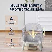 AutoScooper 11 Beige Marron Bac à litière automatique intelligent pour chat, double mode, contrôle des odeurs, nettoyage facile, grande capacité, écologique