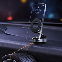 Support de téléphone portable magnétique flexible en ABS noir K07 pour tableau de bord de voiture et bureau avec design portable