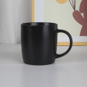 Vente en gros de 12oz de tasse à thé en porcelaine noire pour bureau à domicile avec <span class=keywords><strong>logo</strong></span> personnalisé tasse à café en céramique rouge émaillée imprimée pour cadeau promotionnel - Product Image 5
