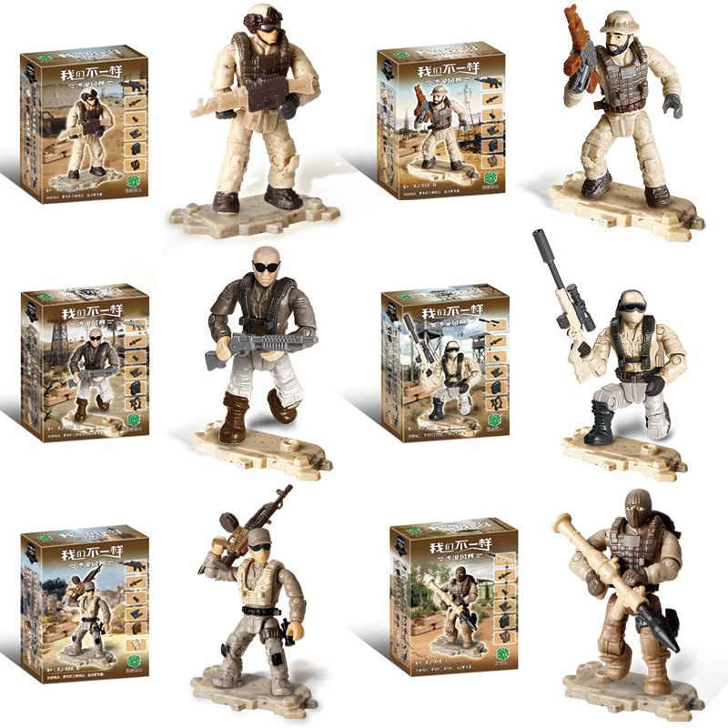 6つの混合特殊部隊アクションフィギュアアーミーマンおもちゃ