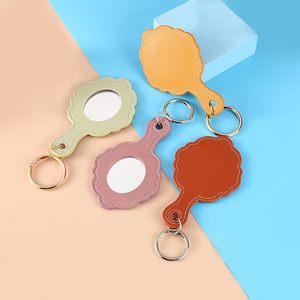 Wholesale Customizable Double-Sided Mini Keychain Travel Round Mirror Personalized Promotional Gift with Logo