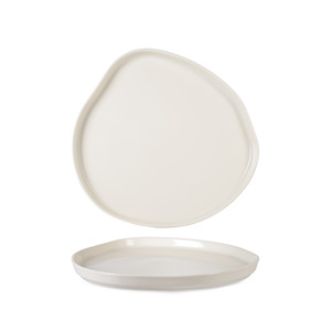 Assiette plate Vogue crème Ø 20 cm H 2,4 cm empilable en porcelaine fine avec impression numérique Rinart - Product Image 1