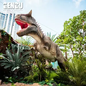 Estatua de dinosaurio animatrónico de gran tamaño, modelo del mundo de los dinosaurios