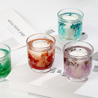 Private Label Maßgeschneiderte Doppelschichtige Sojawachs-Gel-Kerze im Glas Luxuriöse Handgemachte Duftkerze für Zuhause Vatertag Ramadan Feiertage