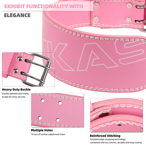 Cinturón de Fitness Transpirable de Cuero Vacuno MKAS para Hombres y Mujeres, Cinturón de Protección Profesional para Sentadillas y Levantamiento de Pesas - Product Image 3