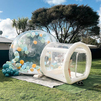 Fête en plein air mariage PVC maison à bulles enfants fête dôme transparent ballon tente de jardin tente gonflable à bulles avec Tunnel