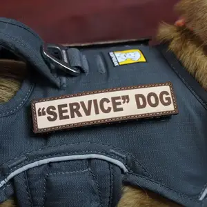Factory Custom Service Dog Name Logo Woven Service Dog Patch for Pets