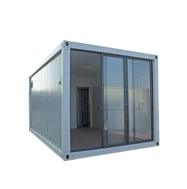 Hızlı montajlı 20 ft konteyner ev çerçevesi ev arka bahçesinde güneş odası ofis
