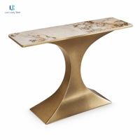 Table console d'entrée Luca en marbre crème Breccia |   Marbre naturel pour couloirs d'hôtel, villas, appartements, suites, résidences, ODM, OEM