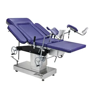 Mesa de cirurgia ginecológica manual para instrumentos cirúrgicos, mesa hidráulica para exame médico, parto obstétrico
