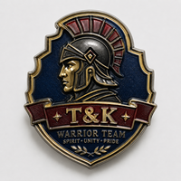 Badge personnalisé écologique 3D métallique multi-formes en forme de bouclier avec lettres anglaises, imprimé thermocollant pour uniforme de club, veste, chapeau, sac