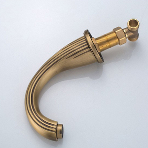 Robinet de lavabo double poignée en laiton doré, eau froide et chaude, 3 trous, style antique de luxe, pour salle de bain TZZJ-B-002 - Product Image 4