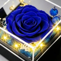 Boîte Cadeau Rose Éternelle Préservée avec Collier Projection Fait Main – Cadeau Romantique pour Femme, Saint-Valentin, Nouvel An, Naturel