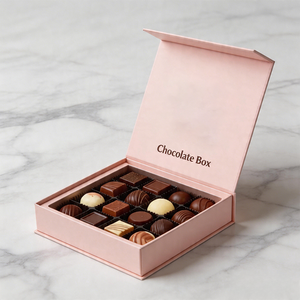 Boîte cadeau en carton rigide recyclable de luxe avec logo personnalisé, fermeture magnétique carrée, pour aliments, bonbons, chocolat, avec insert - Product Image 1