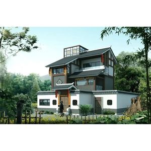 Villa Prefabricada con Estructura de Acero Ligero, Estilo Chino, Diseño Rural de Yunnan, Solución de Proyecto Completa con Instalación In Situ - Product Image 5