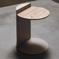 Table d'angle en marbre de luxe de style nordique, table basse moderne pour petit appartement, design moderne
