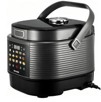Cuisinière à riz électrique portable numérique 5L en alliage d'aluminium, multicuiseur intelligent et cuiseur vapeur avec tasse doseuse pour la maison et l'hôtel