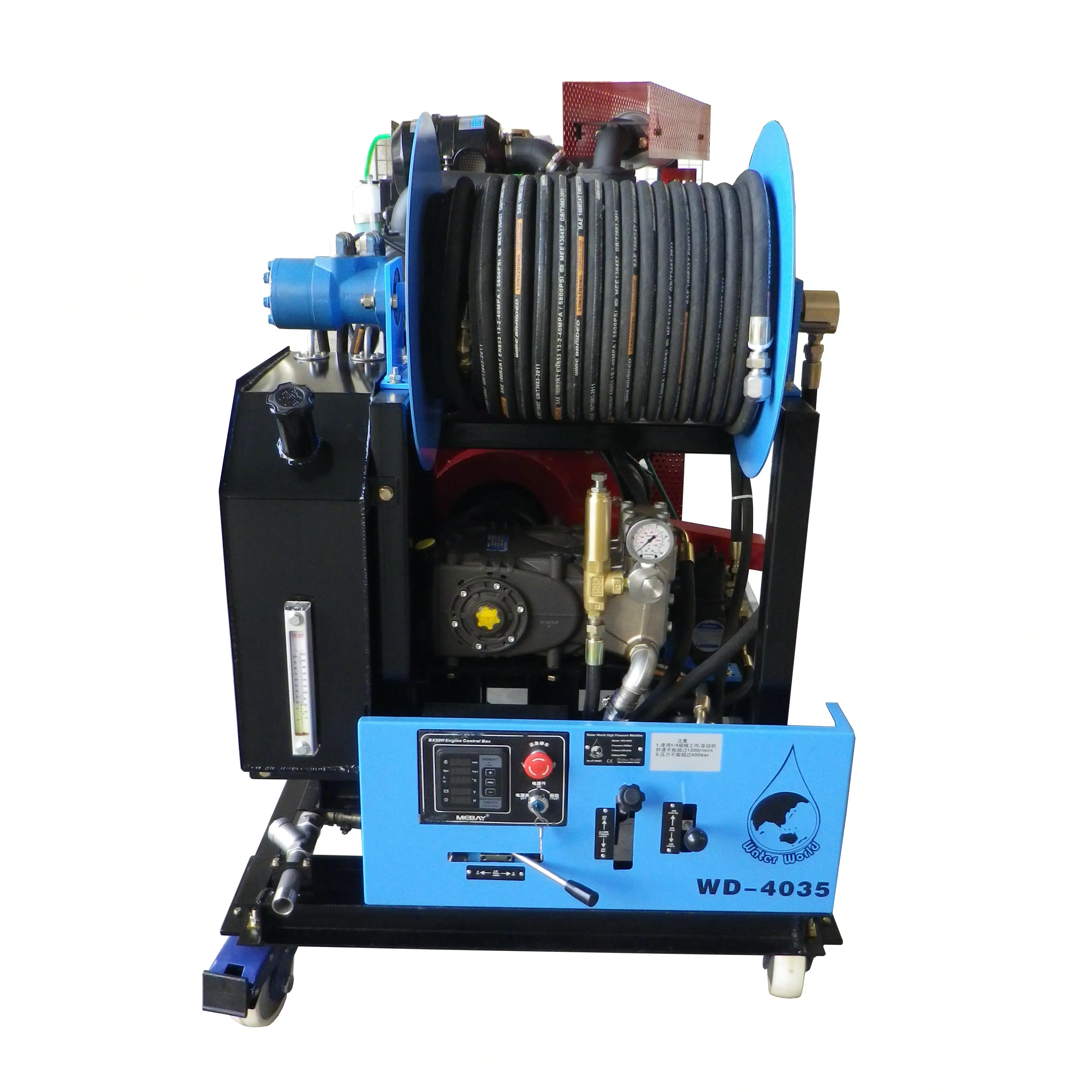 Electric Diesel Engine Drain Cleaning Machine 500 Bar Water Jet for Home Use Restaurant Plastic Construction Core PLC Components